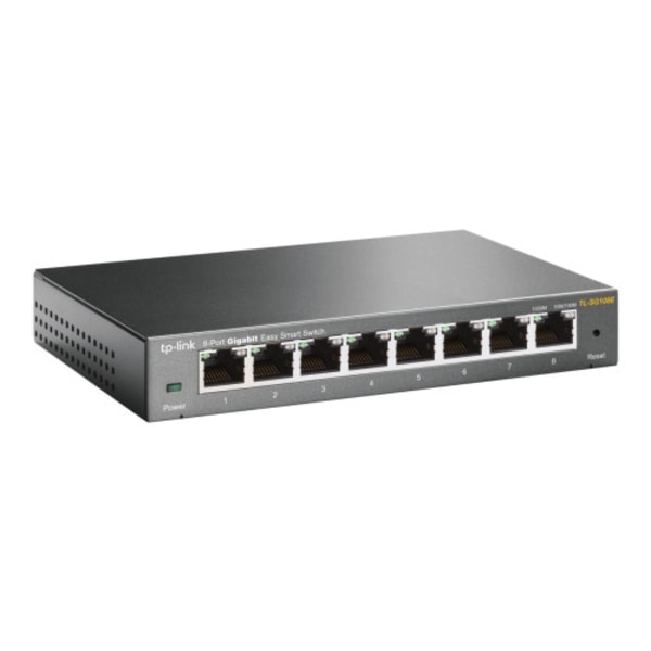 TP-Link JetStream TL-SG108E Easy Smart Switch - switch - 8 portar - Administrerad Svart
