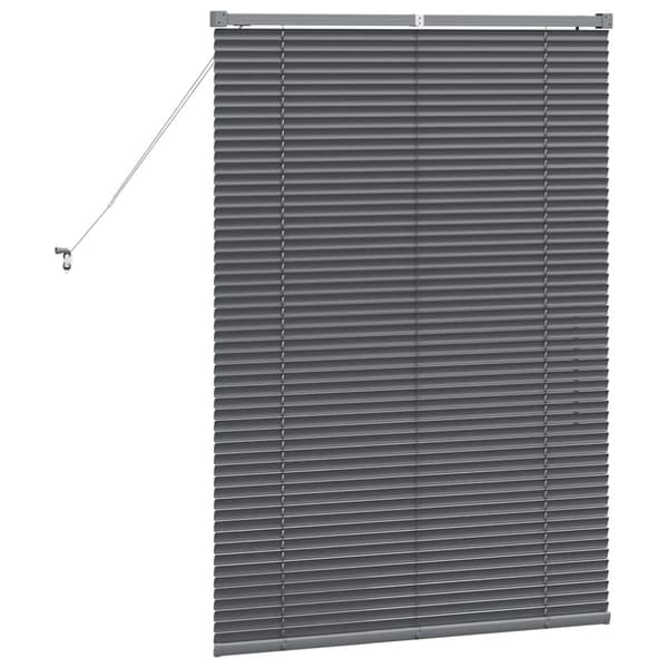 Persienner Mörkgrå 130 x 95 cm Aluminium