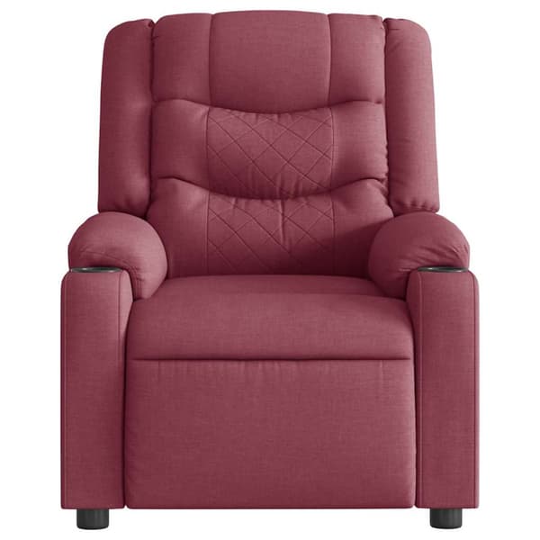 Massagefåtölj vinröd tyg