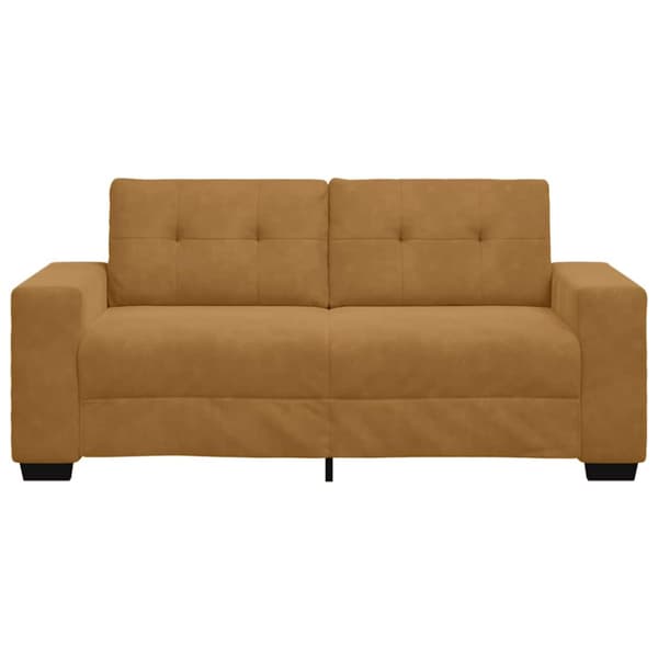 Tvåsitssoffa brun 180x77x82 cm sammet