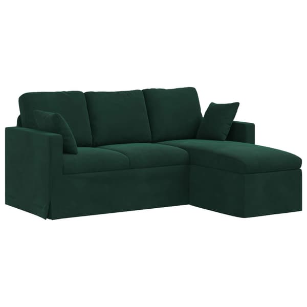 Soffa Mörkgrön 178 x 134 x 80 cm Sammet