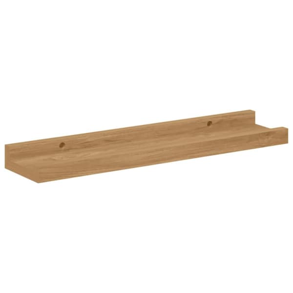 Vägg hylla Väggmonterat 2 pcs Brun 40 x 9 x 3 cm
