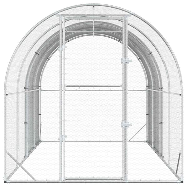 Hönsgård Silver 400 x 200 x 200 cm Galvaniserat stål