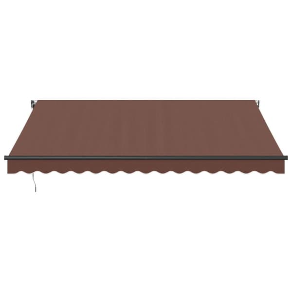 Markis automatiskt infällbar brun 400x300 cm