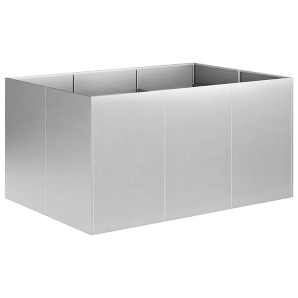 Trädgårdsplanterare Silver 120 x 80 x 60 cm Galvaniserat stål