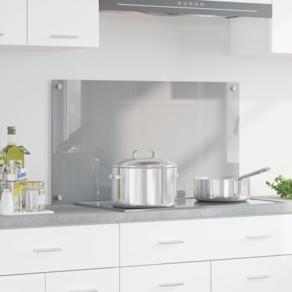Kök Backsplash Ljusgrå 90x50x0.6 cm Härdat Glas