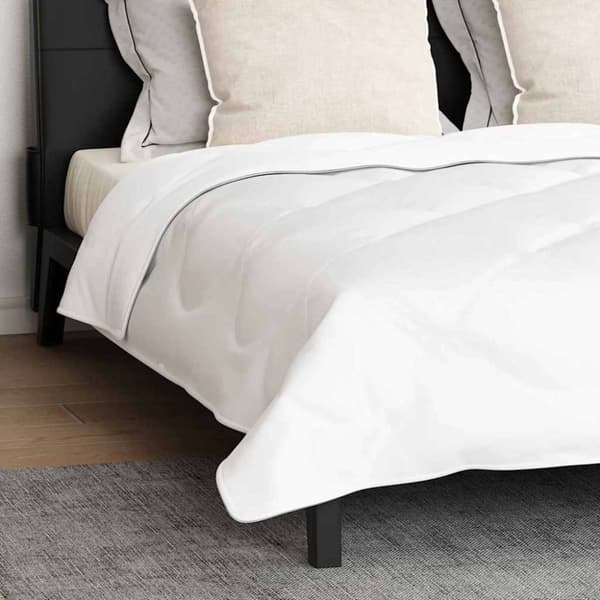 Duntäcke med Kuddar med kudde 3 pcs Vit Mikrofiber