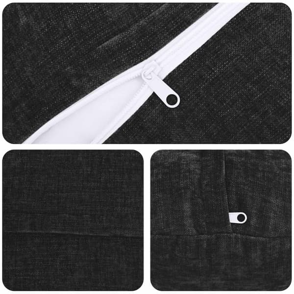 Kudde 6 st HEERLEN Antracit Ø 60 cm Chenilletyg