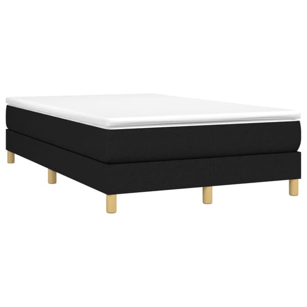 Boxspring-sängram svart 120x200 cm tyg