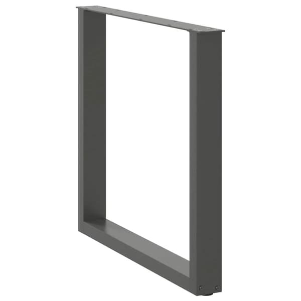 Matbordsben U-formade 3 st antracit 90x(72-73) cm stål