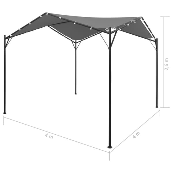 Paviljong 4x4 m antracit