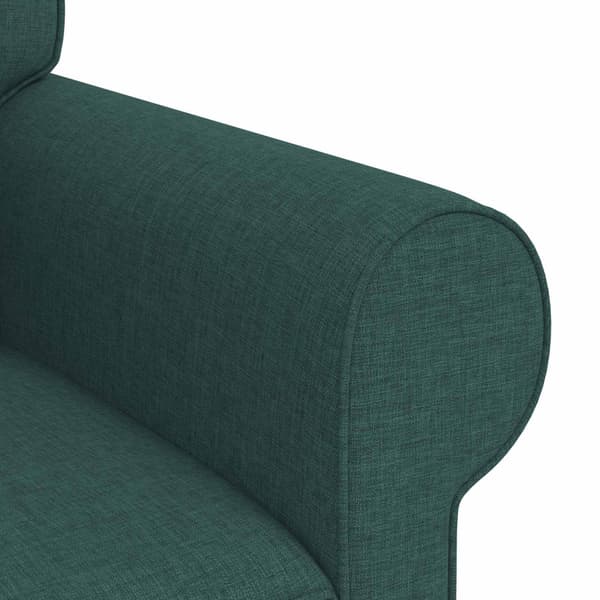 Soffa Mörkgrön 215 x 82 x 80 cm tyg