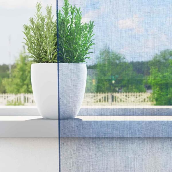 Voile gardiner med stångfickor 2 st kungsblå