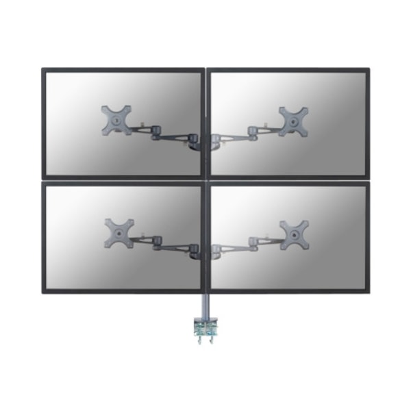 Neomounts FPMA-D935D4 monteringssats - fullständig rörelse - för 4 LCD-bildskärmar - silver Silver