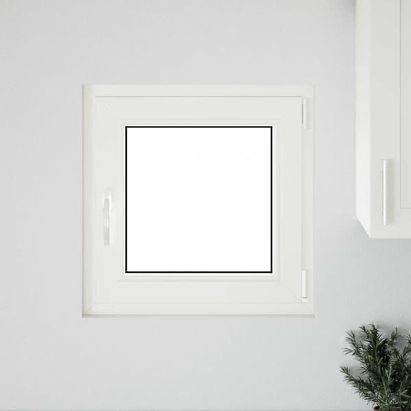 Källarfönster RISOR Vit 60 x 60 cm PVC och glas