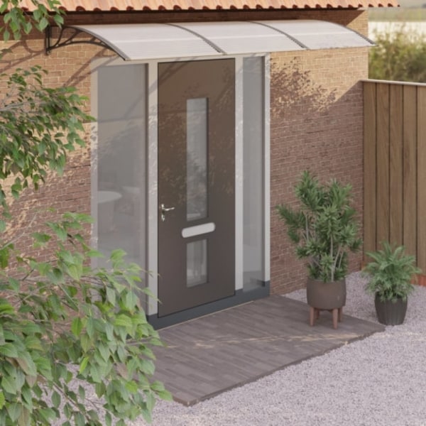 Entrétak svart 300x100 cm polykarbonat