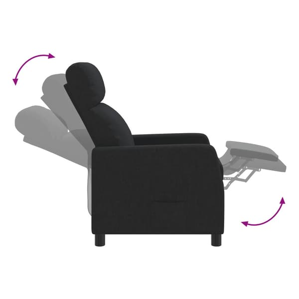 Massagefåtölj Svart Tyg