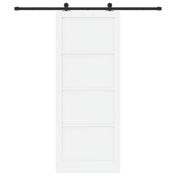 Skjutdörr ORKDAL 93 x 232 cm Konstruerat trä Vit och svart