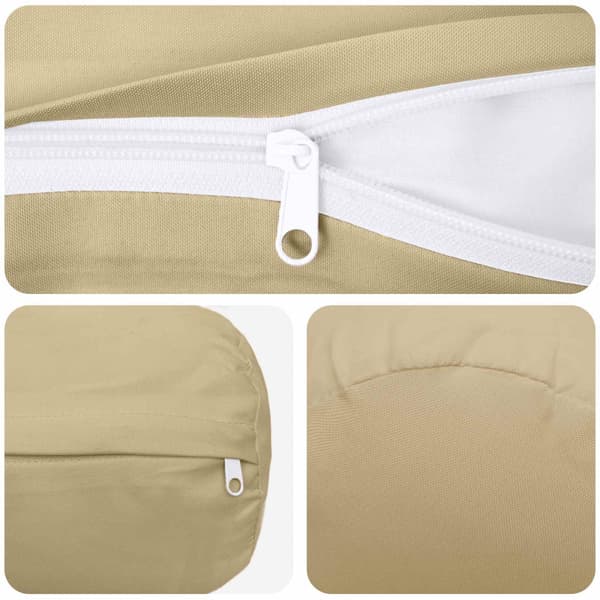 Kuddöverdrag 6 st HEERLEN Beige Ø 15 x 40 cm Polyester