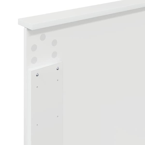 Huvudgavel Glansig Vit 100 cm Konstruerat trä