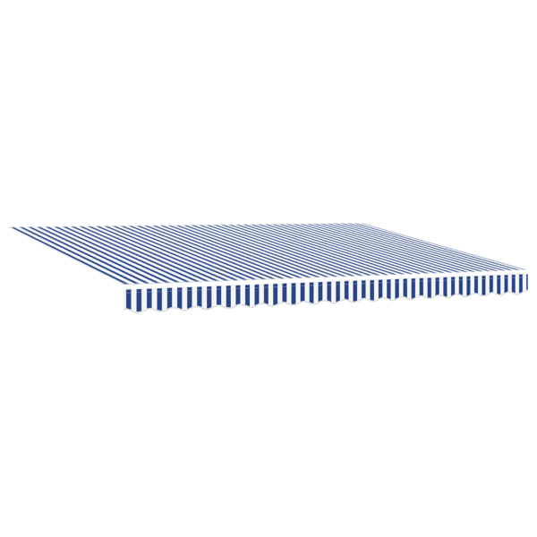 Utfällbar markis Blå och Vit 400 × 300 cm