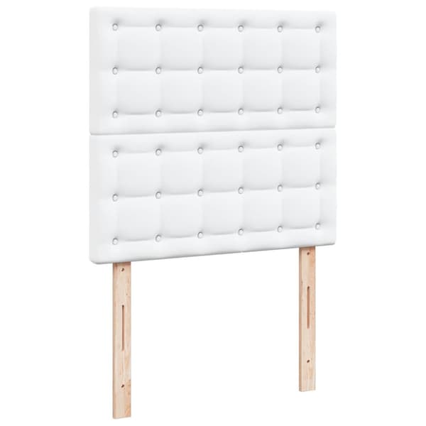 Ramsäng med madrass vit 80x200 cm konstläder