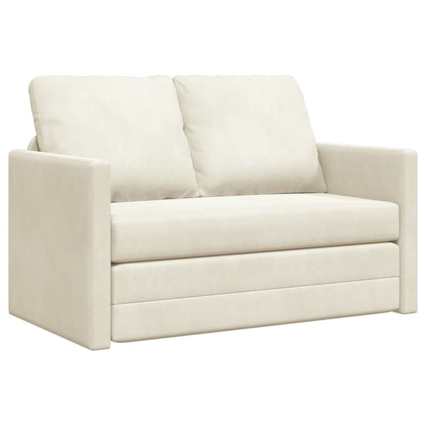Soffsäng Kräm 204 x 122 x 60 cm Sammet