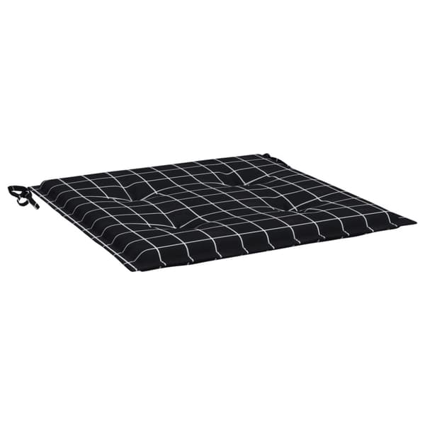 Stolsdynor 2 st svartrutig 40x40x4 cm tyg