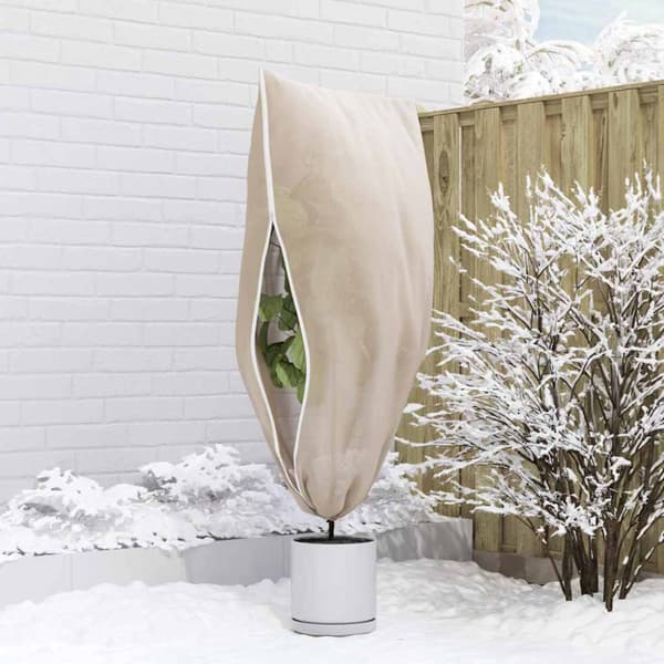 Frostskydd för växtfleeceöverdrag 5 pcs Beige 1,55 x 1,55 m