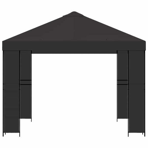 Paviljong 3 x 3 m Antracit Polyester och Stål 190