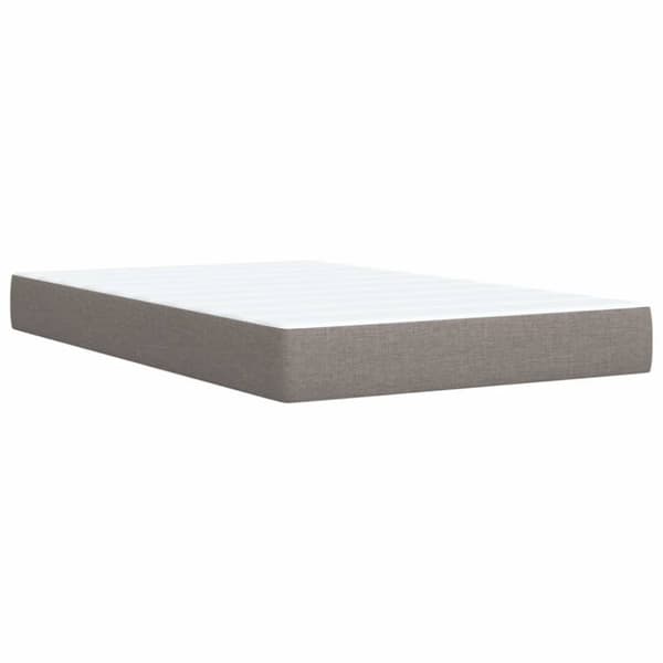 Ramsäng med madrass taupe 120x190 cm tyg