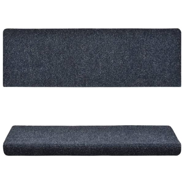 Trappmattor självhäftande 5 st 65x21x4 cm antracit rektangulär kant
