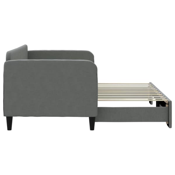 Dagbädd utdragbar mörkgrå 80x200 cm tyg