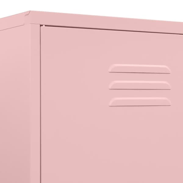 Garderob 90x50x180 cm rosa stål
