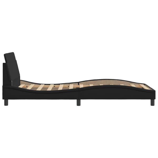 Bed Frame "Dover" Black 100x200 cm Faux Leather