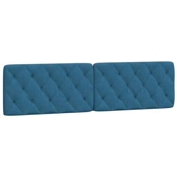Headboard Cushion Blue 200 cm Velvet