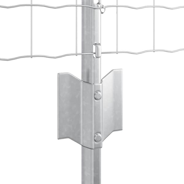 Stängsel med stolpe Silver 0,4 x 25 m Stål