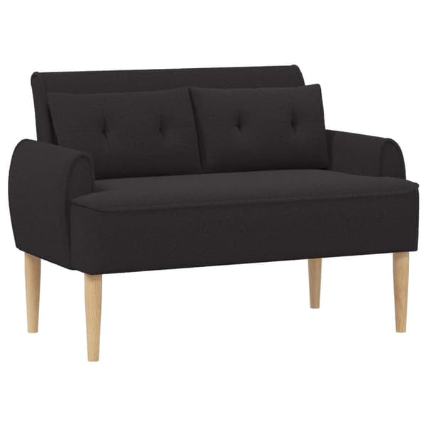 Loveseat med knapprapport Svart 117 x 67 x 77 cm Bouclé