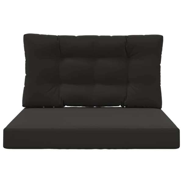 Utomhus Soffa Kudde 2 pcs Svart Polyester