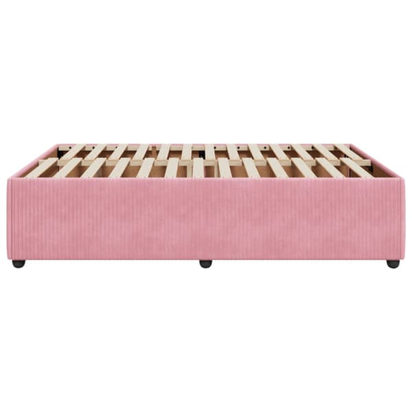 Sängram rosa 140x190 cm sammet