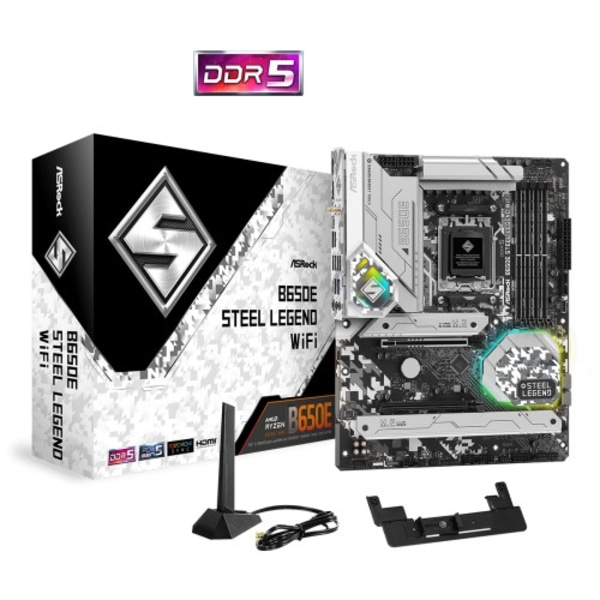 ASRock B650E Steel Legend WiFi - moderkort - ATX - Socket AM5 - AMD B650