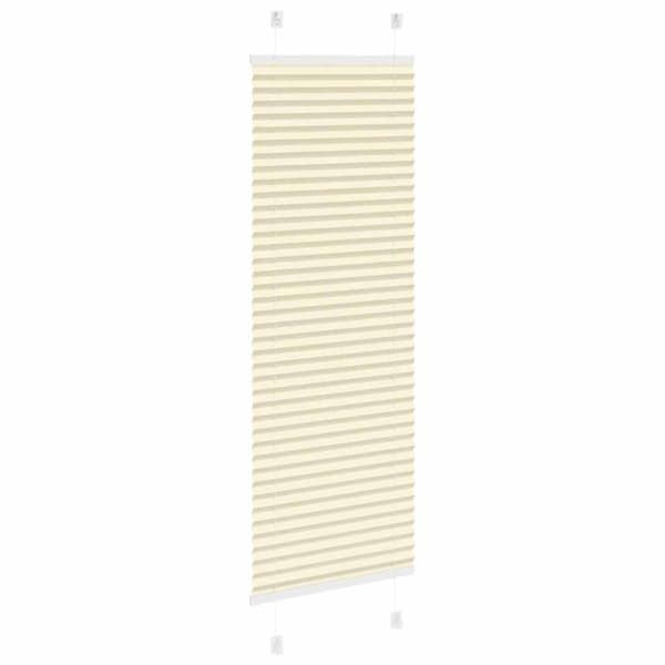 Plisserad persienn cremefärgad 50x100cm tyg bredd 49,4cm