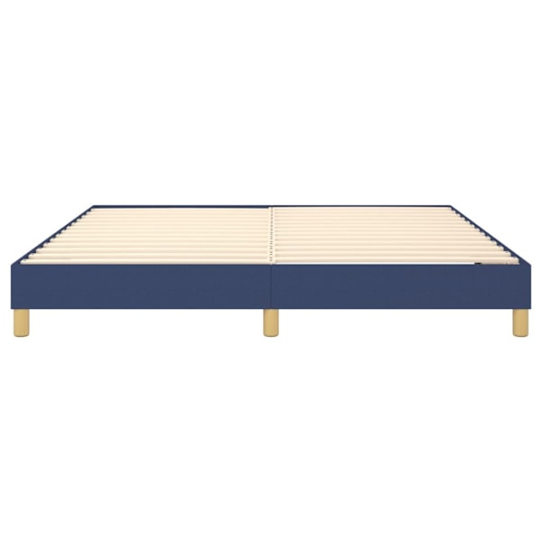 Boxspring-sängram blå 180x200 cm tyg
