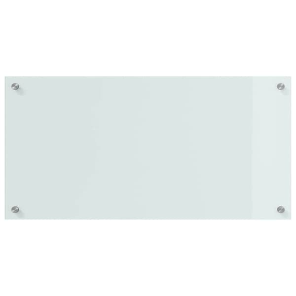 Köksskydd 2 pcs Vit 80 x 40 cm härdat glas