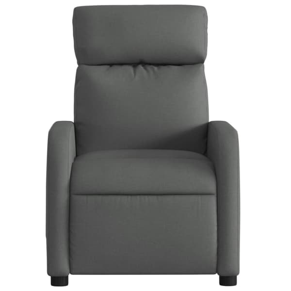 Reclinerfåtölj mörkgrå tyg