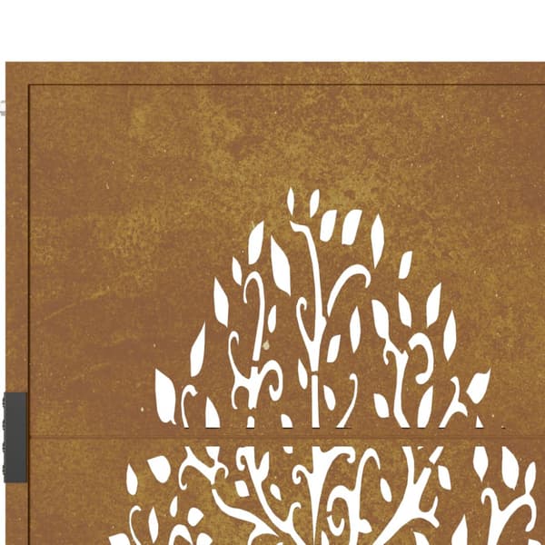 Trädgårdsgrind 100x75 cm cortenstål träddesign