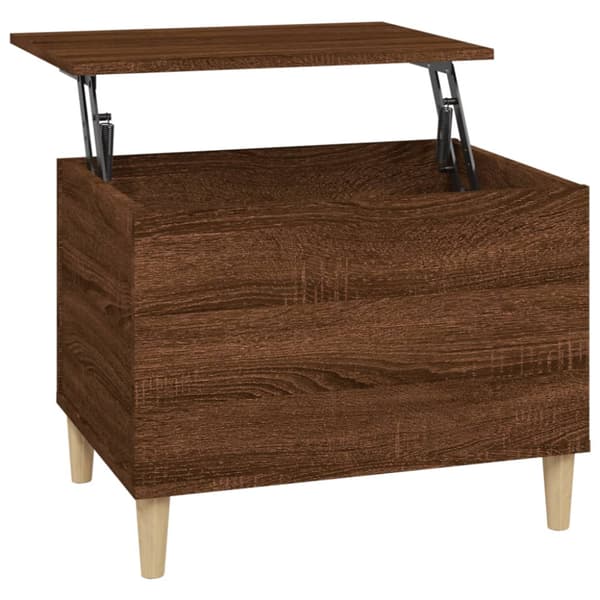 Soffbord brun ek 60x44,5x45 cm konstruerat trä