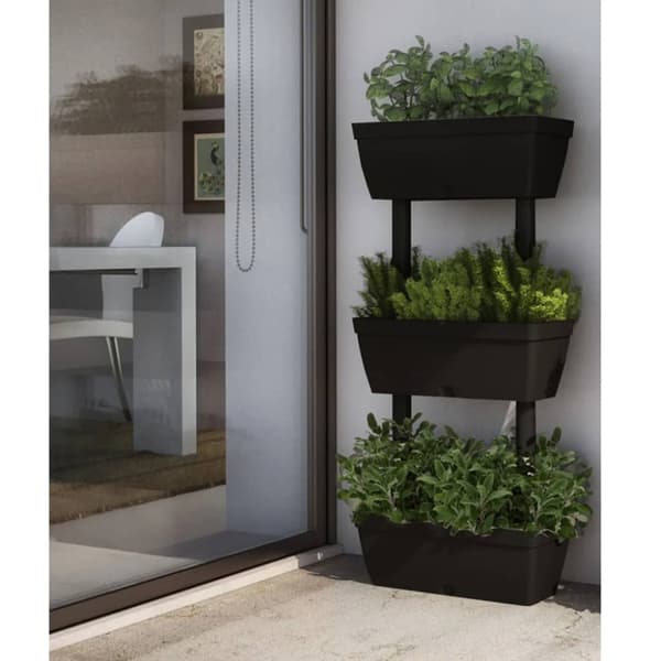 Blomlådor 6 st 100 cm antracit