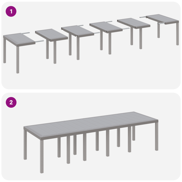 Trädgårdsmöbelset med kudde Ljusgrå och Antracit