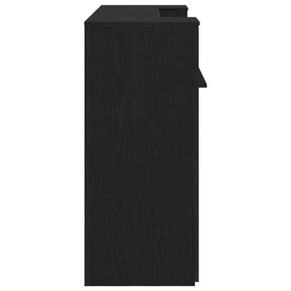 Receptionsdisk svart ek 180x50x103,5 cm konstruerat trä